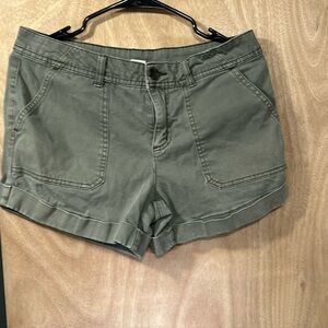 Army green shorts